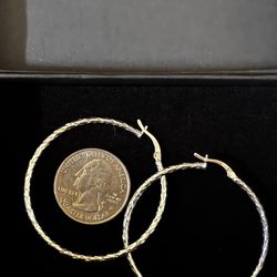 925 Rhodium Plated Hoops 