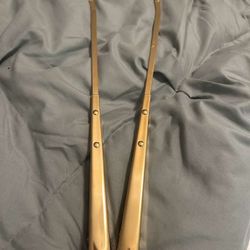 24k Gold Plated-61-64 Impala Fullsize Chevy Stainless Windshield Wiper Arms Set