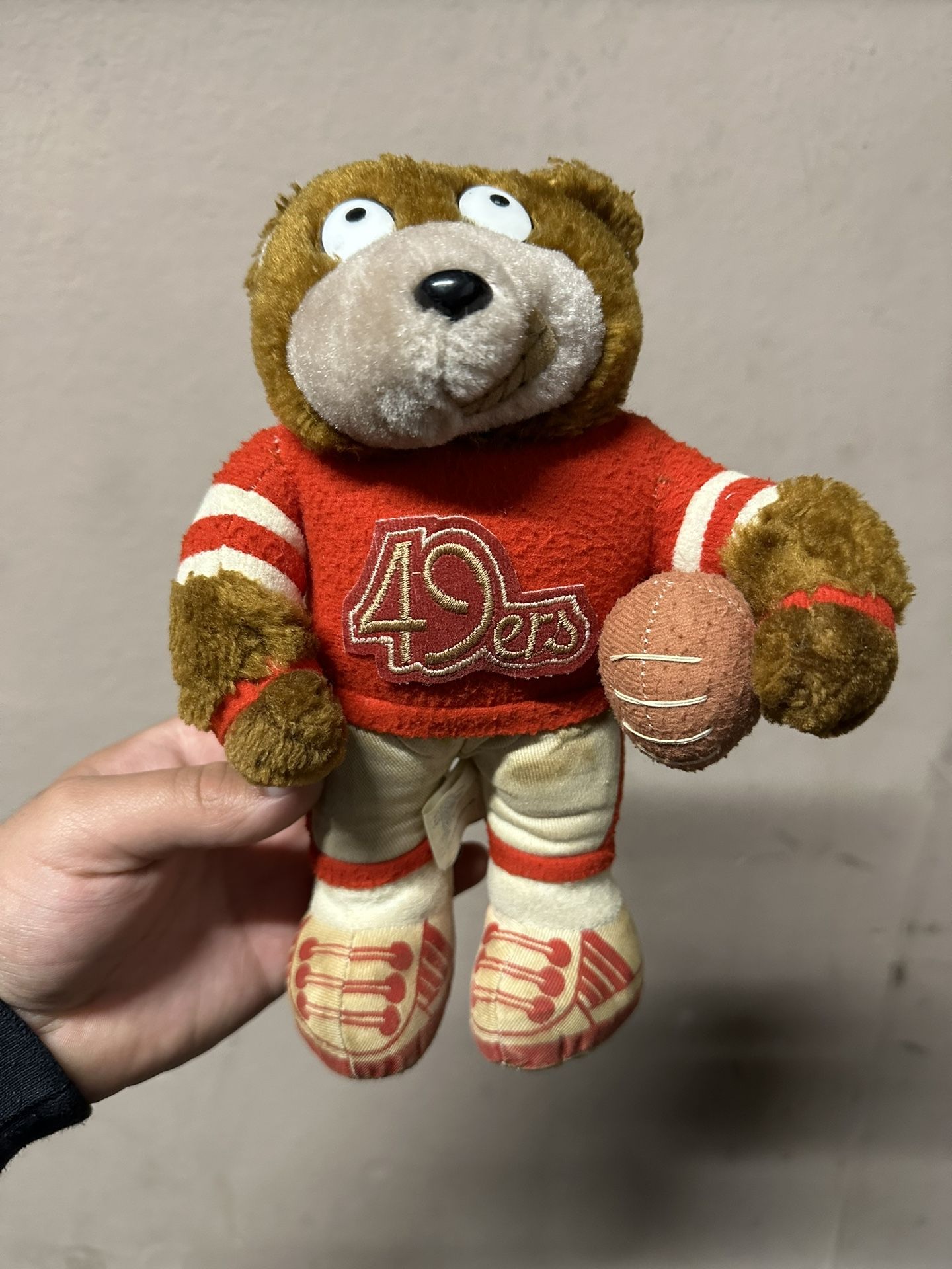 1991 VINTAGE NFL SAN FRANCISCO 49ERS FOOTBALL GOOD STUFF PLUSH TEDDY BEAR 10"