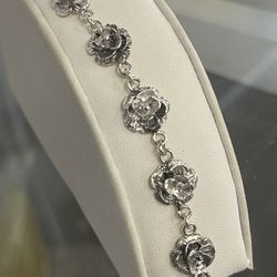 Silver Flower Bracelet 