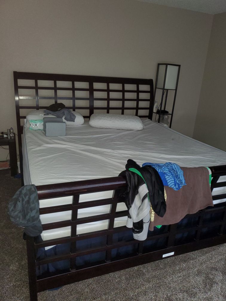 King size bed frame with box springs!
