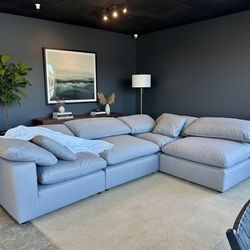 Cloud Sectional Sofa Nixon Performance Fabric Washable NEW