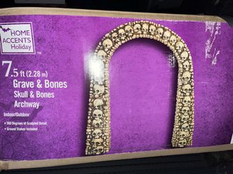 Halloween Grave Bones Skull Archway