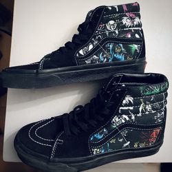 NEW Disney Villains Vans sk8 High Shoes Size 8   