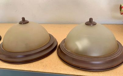 Dome Flush Mount Ceiling Light Fixtures – Set of 2