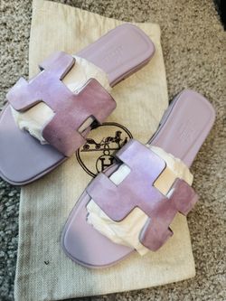 Authentic Hermes Oran Suede Sandals 