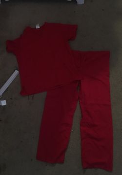 Red scrubs