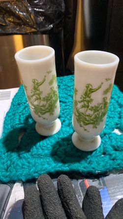 Vintage Avon White Milk Glass Footed Demitasse Cup
