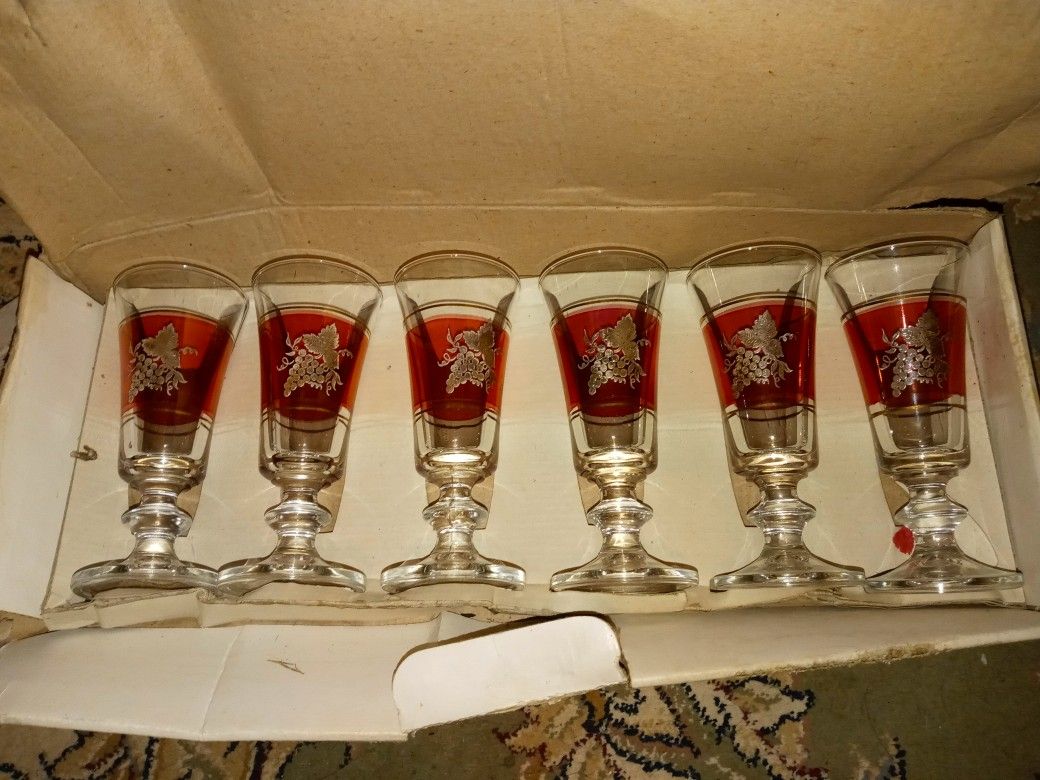 Antique glass cups