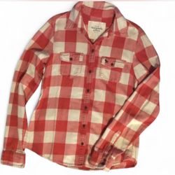 Abercrombie & Fitch Plaid Flannel Button-Up Shirt size s