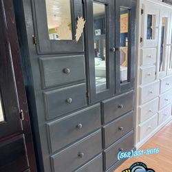 Grey XL Closet Wardrobe Dresser Ropero Nuevo New Armoire 