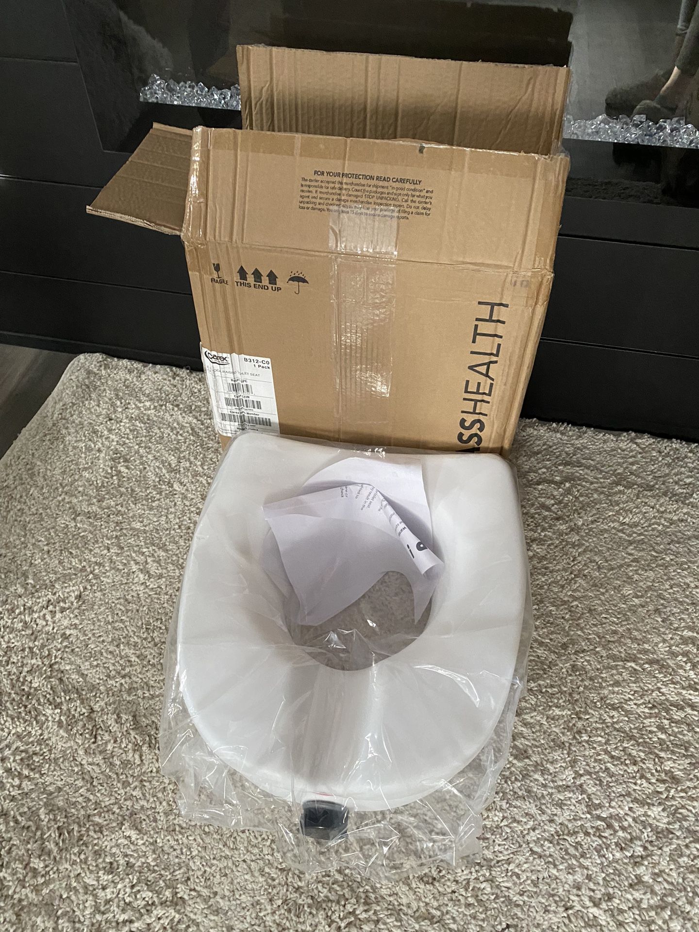 Medline raised toilet seat with lock