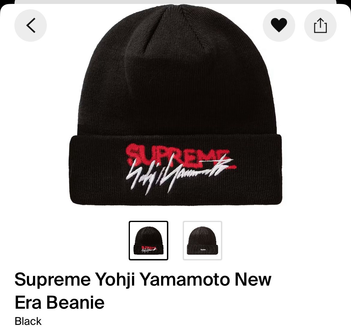 Supreme Yoji Yamamoto New Era Beanie