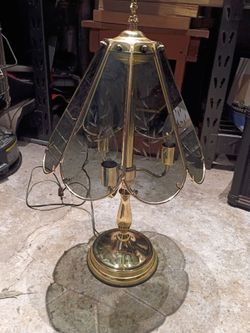 Vintage Floral Etched Lamp