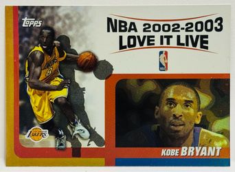 2003-04 Topps Kobe Bryant Love it Live Insert Refractor #LL-KB Lakers HOF