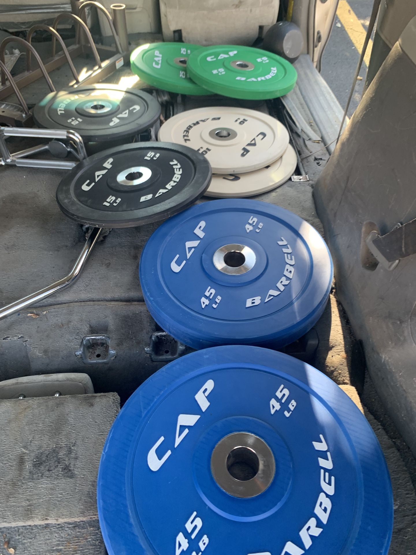 Like New Set Of Cap Rubber Olympic Weights
