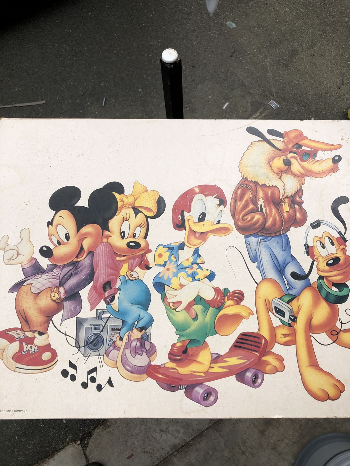 Vintage Disney print on hard back...