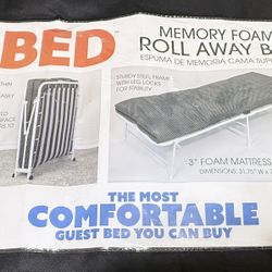 Roll Away  Memory Foam Bed. Excellent Condition 150.00 OBO