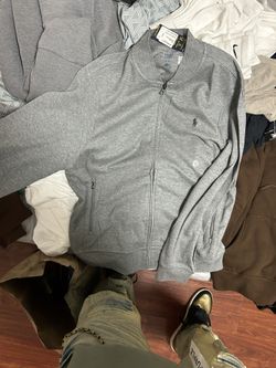 Large Grey Polo Zip
