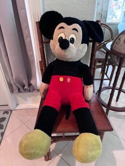 1970s Caltoy inc. 40” Disney Mickey Mouse stuffed animal