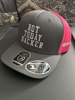 New! Baseball Cap-Hat- Not Today Hacker-pink