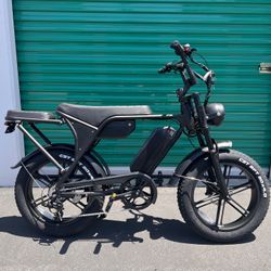 48V/1000Watt Motor/Dual Battery W/Extra Seat Electric E- Bike