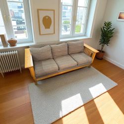 3 Seater Flexsteele Couch With Wood Finish “WE DELIVER”