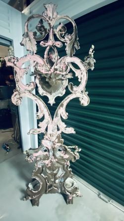 1900 Hall Tree Hat Rack Umbrella Stand Wrought Iron New York Company