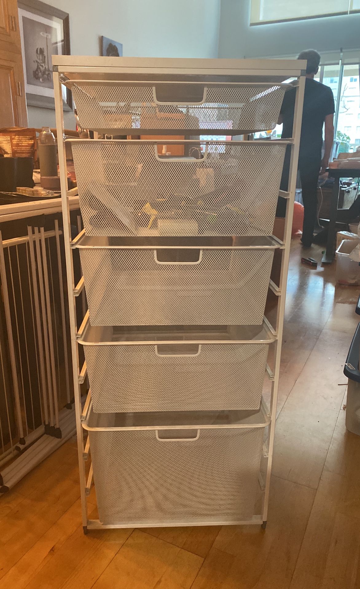 Elfa Utility/Closet White Mesh Drawers