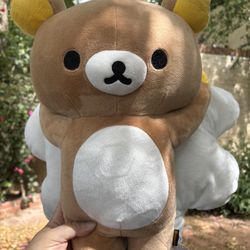 Rilakkuma San-x Teddy Bear on White Cloud Plush 16" RARE HTF Stuffed Toy NEWwTag