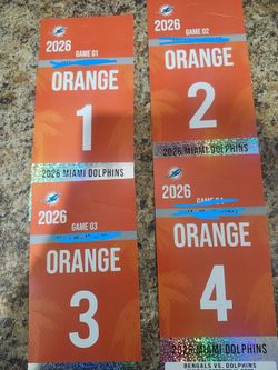 Miami Dolphins orange parking passes