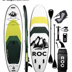 ROC Inflatable Paddle Board With Kayak Seat