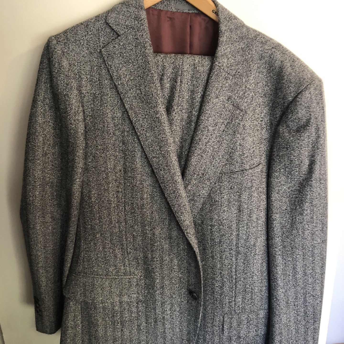 Men’s Suit Supply Grey Herringbone