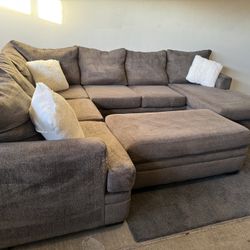 Sectional Sofa Couch Sala Ottoman 