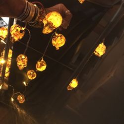 Tortoise Shell Skull Twinkle 6 Settings Lights 