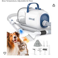 Dog Grooming Vacuum Blow Dryer and  Clippers