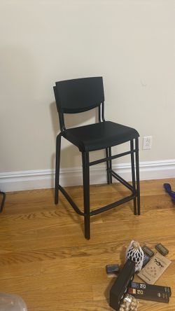 Two IKEA STIG Bar Stool with Backrest