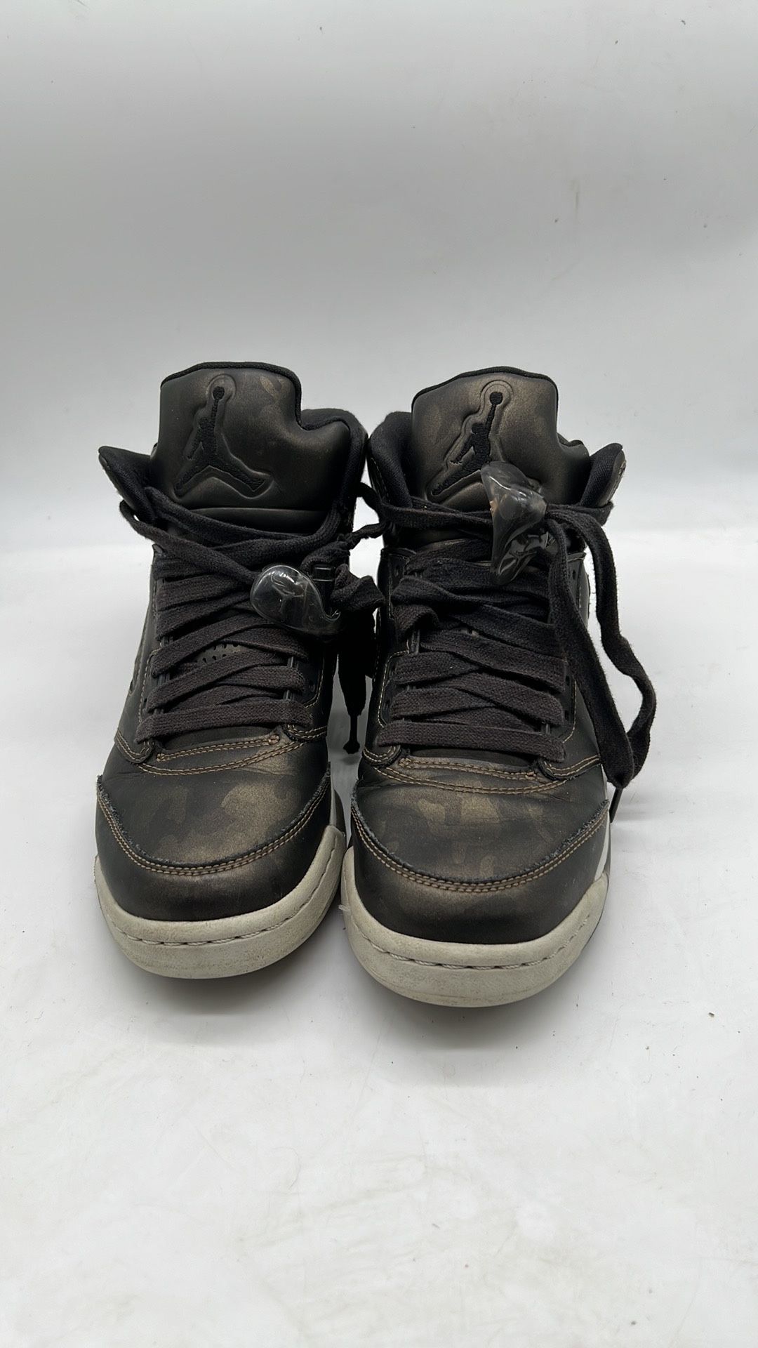 Air Jordan 5 Retro Prem HC Youth Sz 6.5 Camo Black/Black-Light Bone