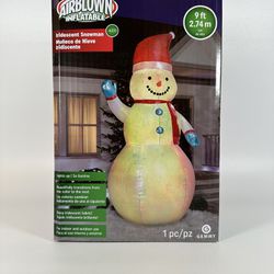 Airblown 9ft Inflatable Snowman NIB