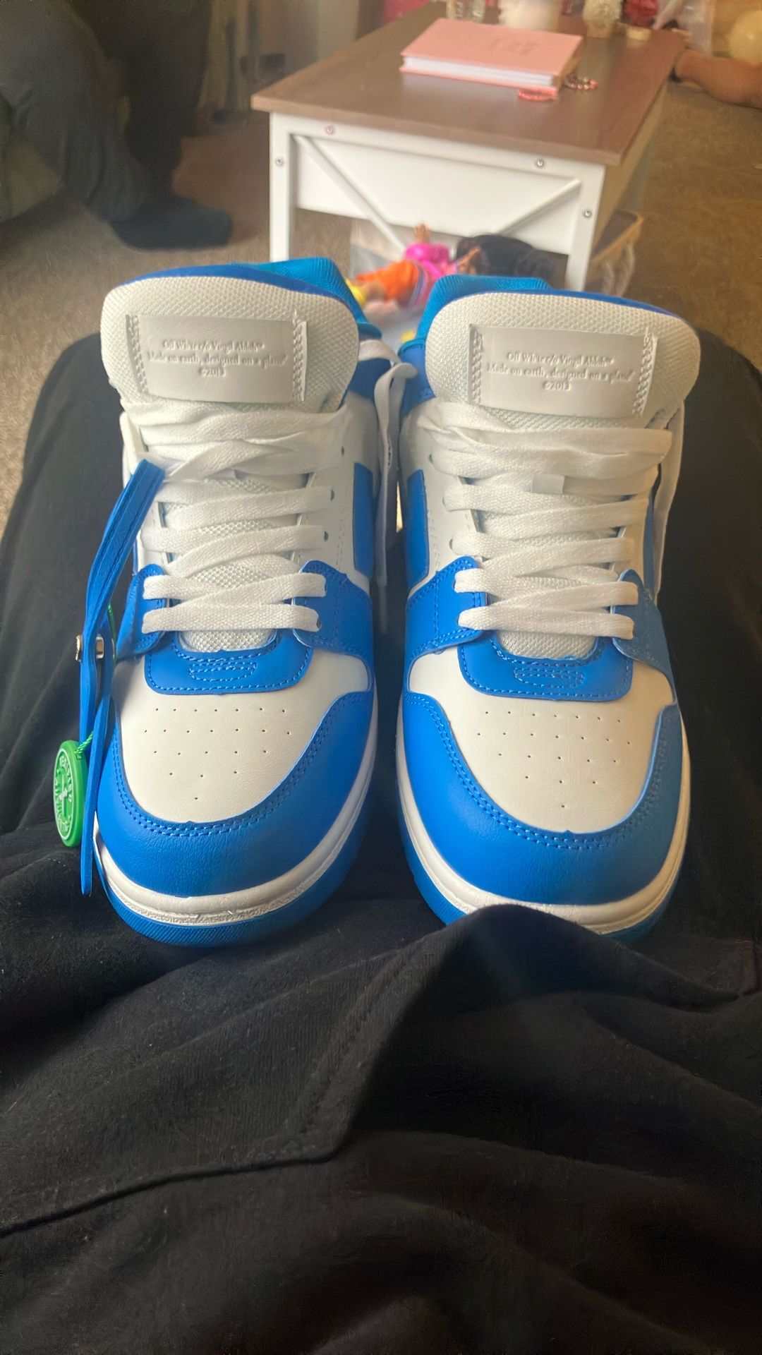 Off White Light Blue Out Of Office Size 9 1/2