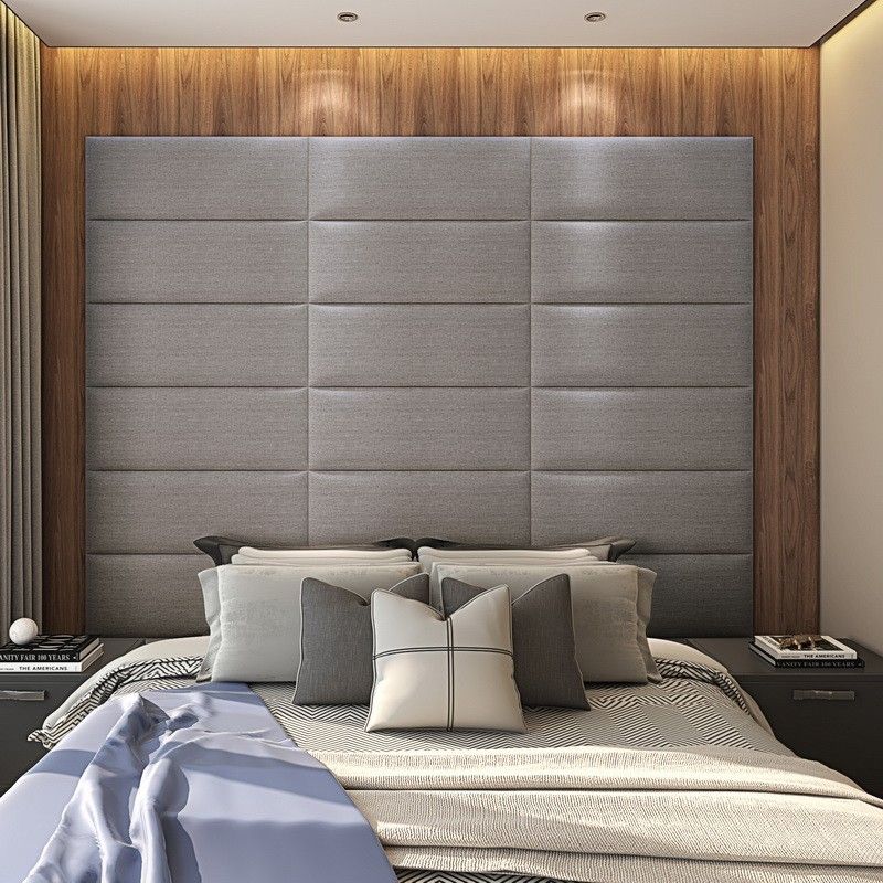 WALL HEADBOARD FOR FULL / QUEEN / KING BED REMOVABLE PANELS...