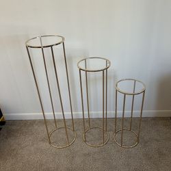 Homaisson 3pcs Metal Cylinder Pedestal Stand