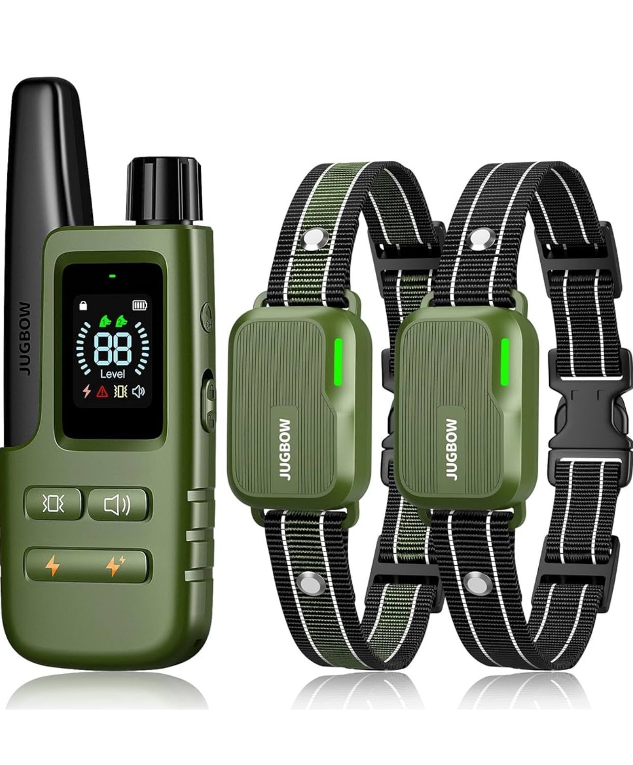 Dog Shock Collar 2 Dogs (10-120Lbs) - 4200FT Dog Training Collar with Remote IPX7 Waterproof Electric Collar with 4 Training Modes, Security Lock, Re
