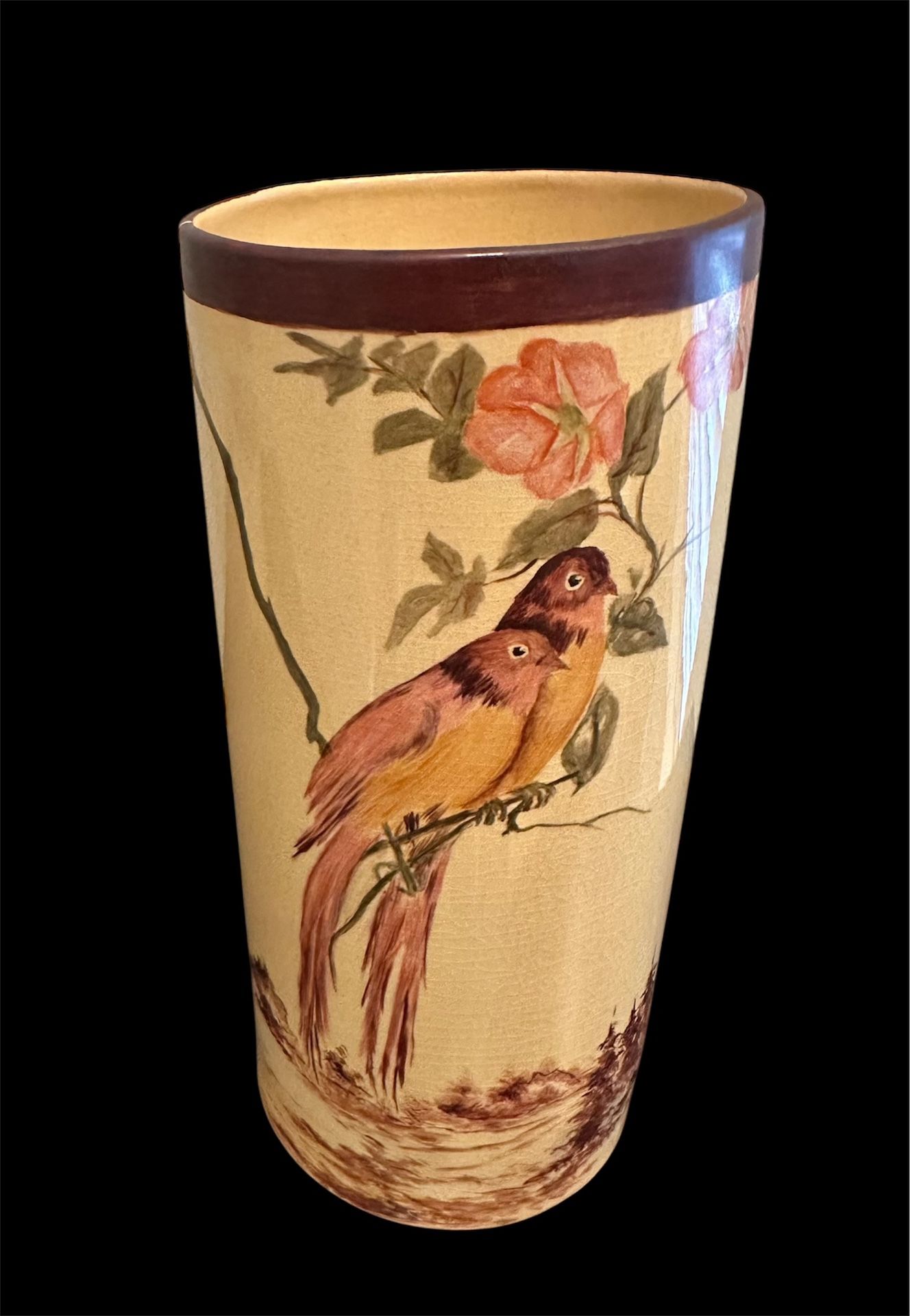 Antique Ceramic Vase 8” Tall Signed and Dated 1922