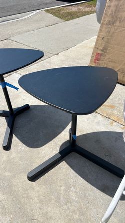 Black Side Table with Tripod Base