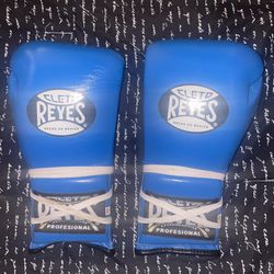 Cleto Reyes Traditional Training Gloves Lace-up Blue [16oz]