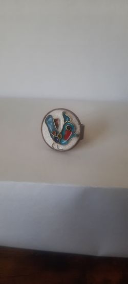 Handmade Parandeh Abi blue bird in Farsi