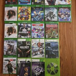 XBOX GAMES LOT(16 XBOX 1(SERIES X)+6 XBOX 360 GAMES