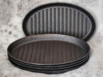 5 Cast Iron Steak Plates