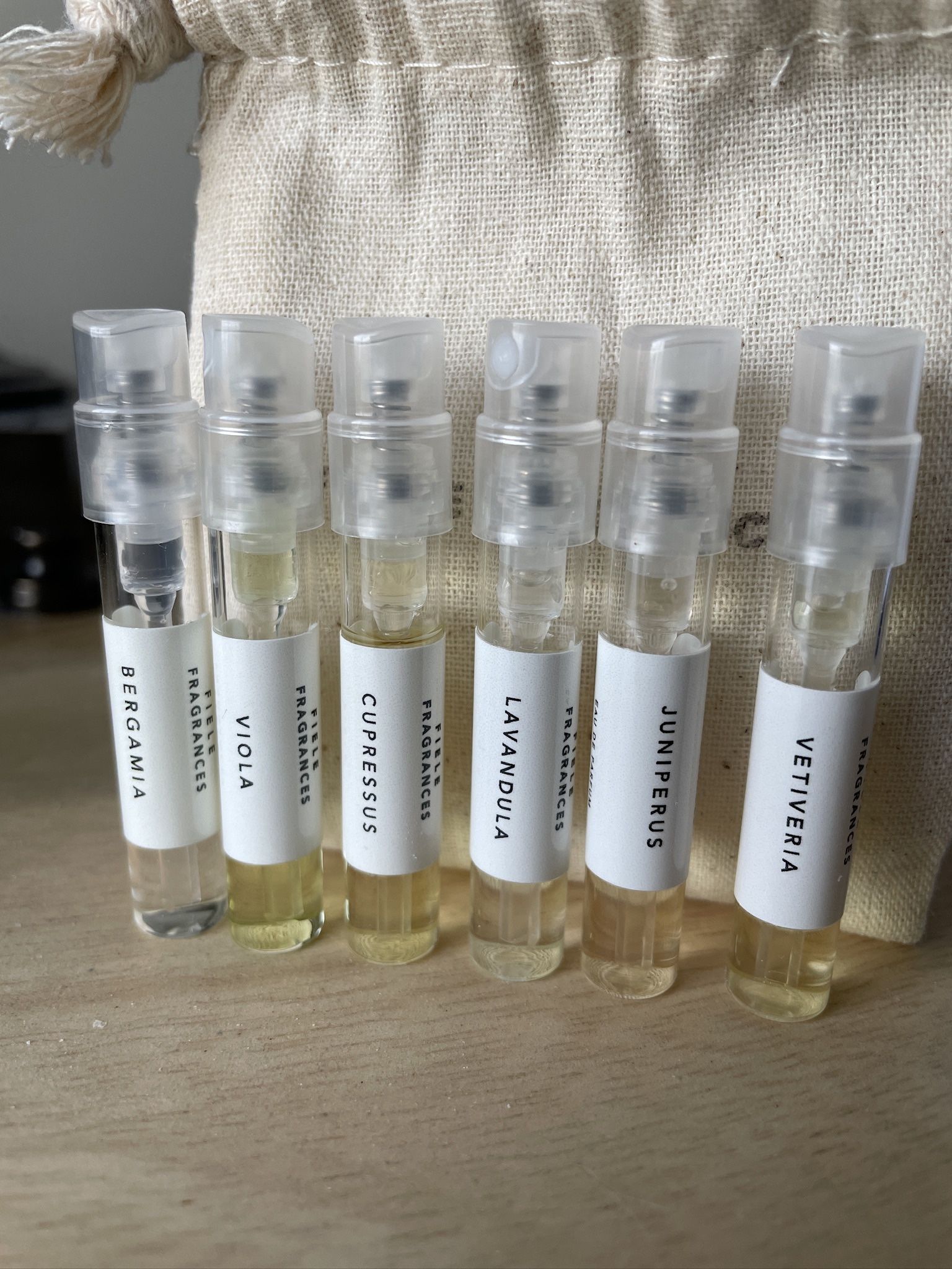 Fiele Fragrances Travel/Sample Perfume Spray Set